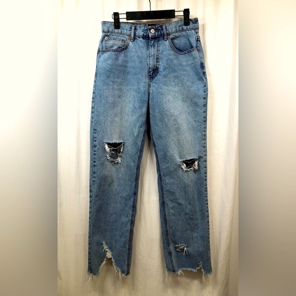 BDG Urban Outfitters Cowboy Jean High Rise Western Blue Denim Distressed Size 29 - Picture 1 of 16